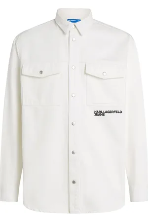 Karl Lagerfeld Karl print denim overshirt