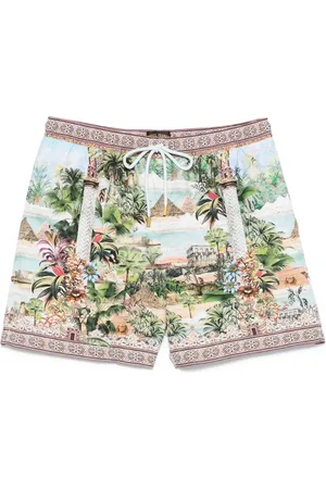 Camilla Views of the Valley-print swim shorts