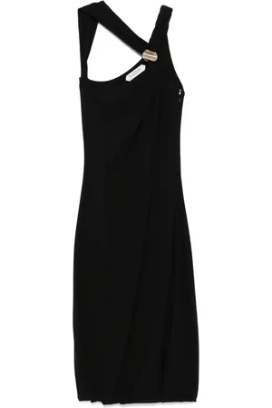 Lanvin Braided jersey midi dress