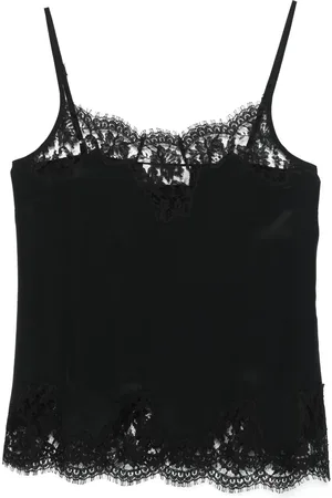 Ermanno Firenze Lace-trim tank top