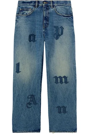 Palm Angels Logo patch straight jeans