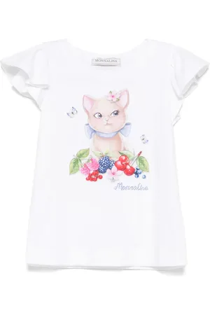 MONNALISA Cat-print T-shirt