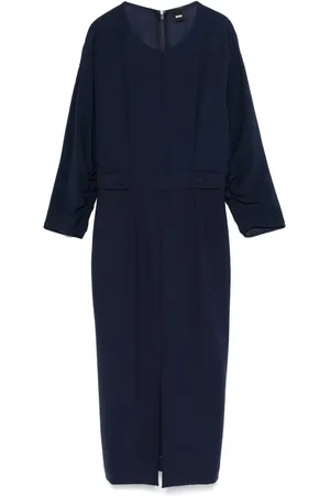 HUGO BOSS Button-tab midi dress