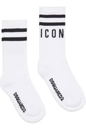 Dsquared2 Intarsia-knit logo print socks