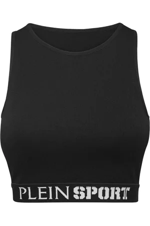 Philipp Plein Ribbed seamless training sports bra