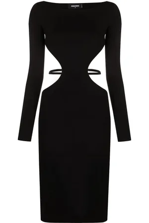 Dsquared2 Long-sleeve cut-out midi dress