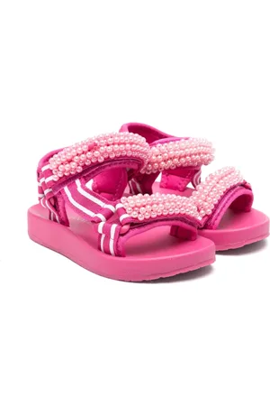 MONNALISA Faux-pearl embellished sandals