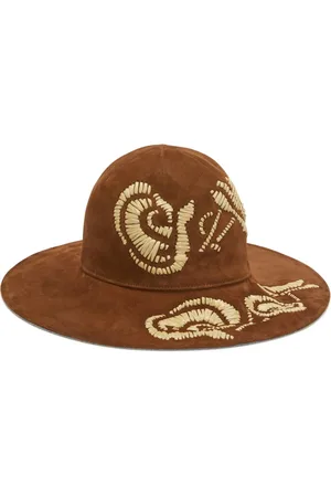 ERMANNO SCERVINO Wide-brimmed embroidered hat