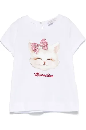MONNALISA Cat-print T-shirt