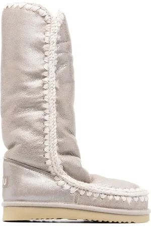 Mou Metallic leather boots