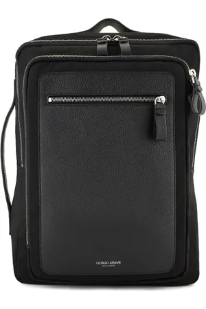 Giorgio Armani Logo-stamp partitioned backpack