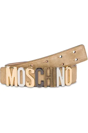 Moschino Logo lettering leather belt