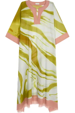 DRIES VAN NOTEN Abstract-print cotton midi dress