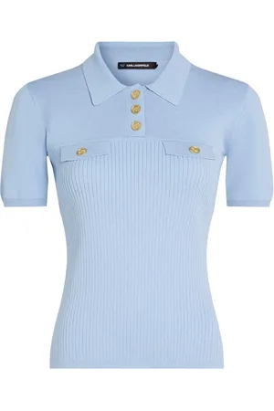 Karl Lagerfeld Logo-engraved button polo shirt