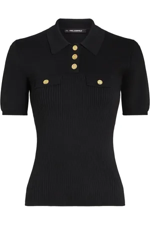 Karl Lagerfeld Logo-buttons polo top