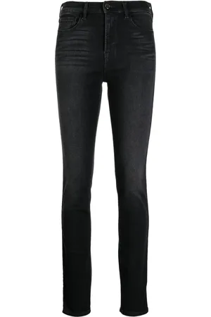 Emporio Armani Logo-embroidered skinny jeans