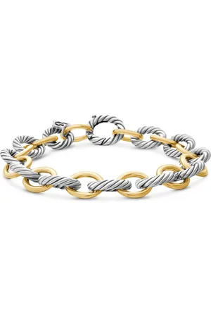 David Yurman 18K yellow and sterling silver Oval Link Chain bracelet (10mm(