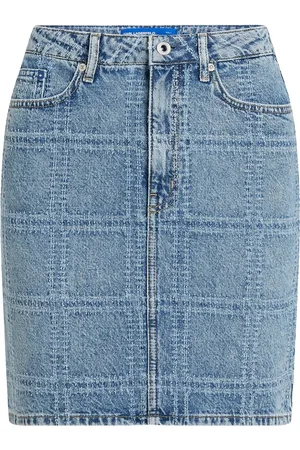 Karl Lagerfeld Patchwork denim mini skirt