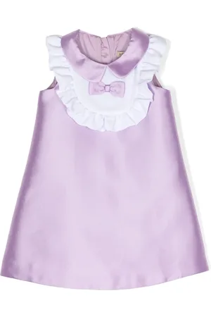 HUCKLEBONES LONDON Ruffle-detail satin midi dress
