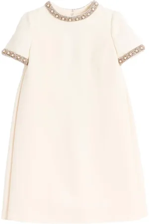 VALENTINO GARAVANI Crepe Couture embroidered mini dress
