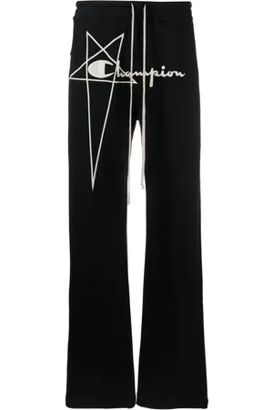 Rick Owens Logo-embroidered track trousers