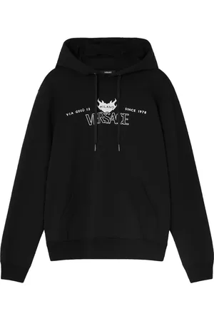 VERSACE Logo-print hoodie