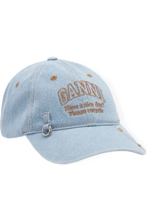 Ganni Logo-embroidered denim cap
