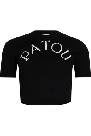 Patou Logo-jacquard cropped top