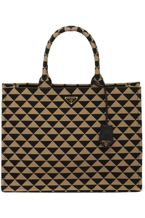 Prada Symbole geometric-print tote bag