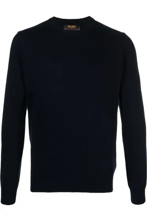 MOORER Crew-neck silk-blend jumper