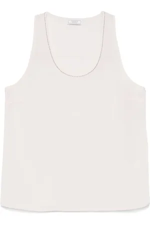 PESERICO SIGN Bead-embellished tank top