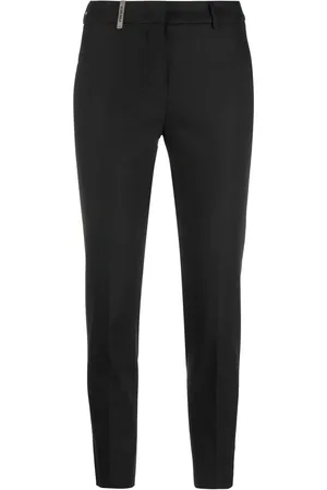 PESERICO SIGN Cropped slim-fit trousers