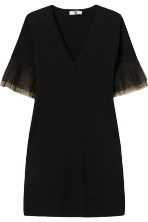 Twin-Set Tulle trim dress