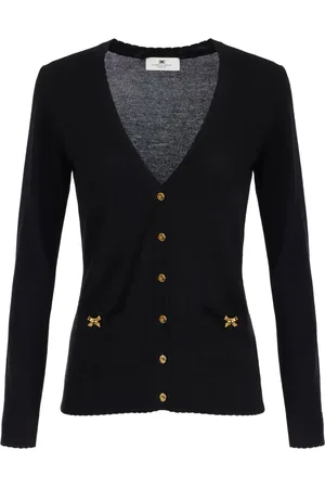 Elisabetta Franchi Golden-bow detailing cardigan