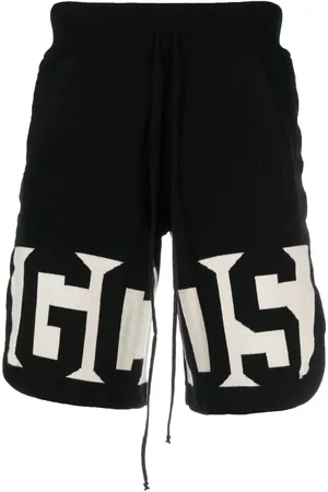 GCDS Logo-detail cotton bermuda shorts