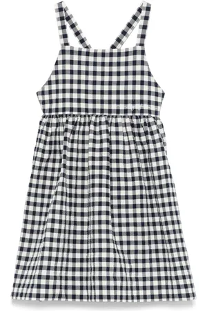 Il gufo Gingham-check dress