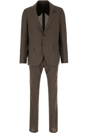 LARDINI Brooch-detail suit