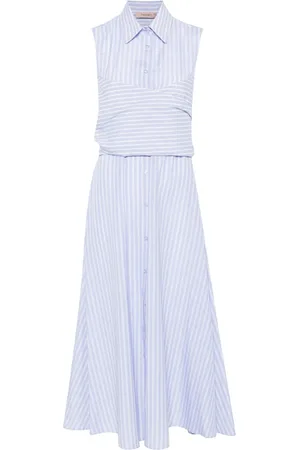Twin-Set Striped midi dress
