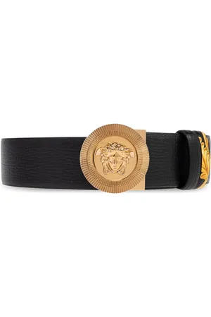 VERSACE Medusa-buckle leather belt