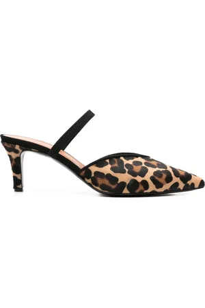 Via Roma 65mm animal-print mules