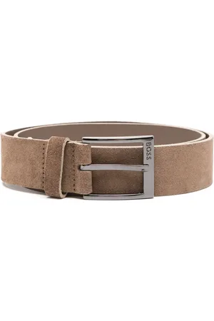 HUGO BOSS Engraved-logo leather belt