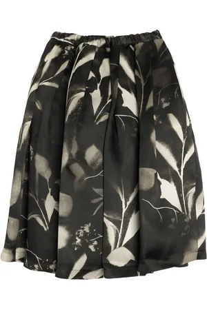 Comme des Garçons Printed silk midi skirt