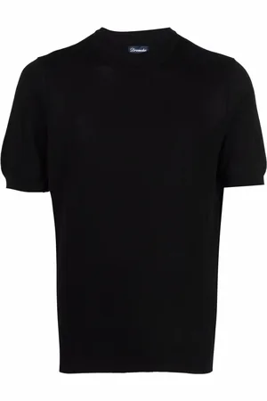 DRUMOHR Fine knit mock-neck T-shirt