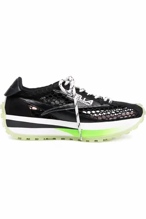 Stella McCartney Logo-patch mesh-knit low-top sneakers