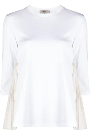 HERNO Pleat-insert cotton top