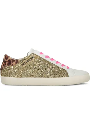 Moschino Glitter-embellished sneakers