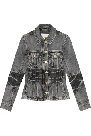Ganni Whiskering-effect denim jacket