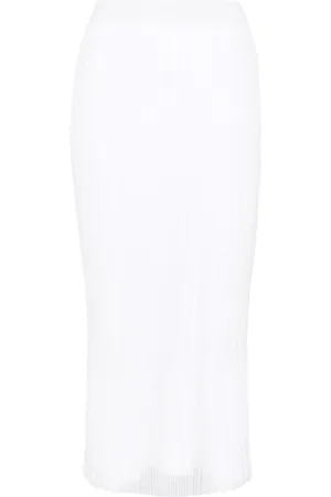 Sportmax Ribbed-knit midi skirt