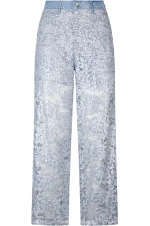 Liu Jo Floral-lace jeans