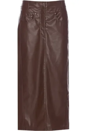 Urban Code Faux-leather midi skirt